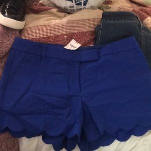 Blue Scalloped shorts